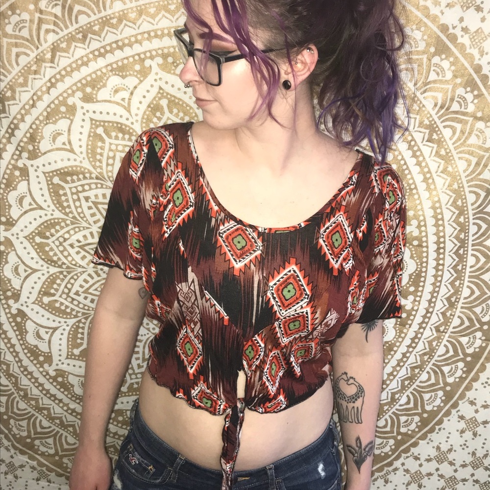 Aztec Crop Top